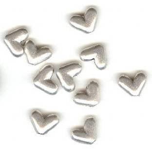 10 8x11mm Antique Silver Metal Heart Beads