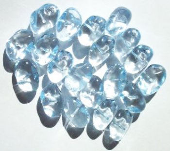 20 18x12x9mm Light Blue Potato Nugget Beads