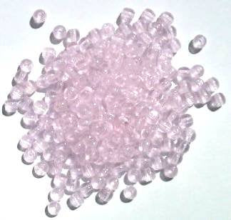 100 4mm Transparent True Pink Round Glass Beads