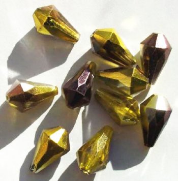 10 20x12mm Yellow Amethyst Faceted Drop Beads