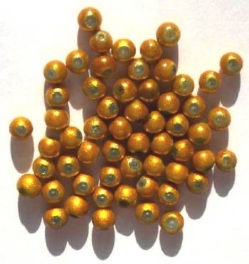 60 4mm Round Gold Miracle Beads