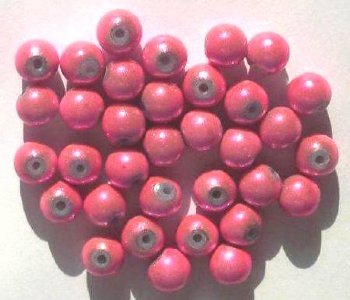 34 8mm Round Pink Miracle Beads