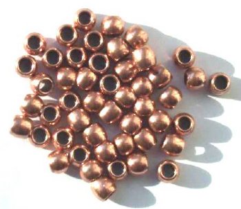 50 4x5mm Antique Copper Metal Beads