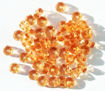 50 3x6mm Faceted Rosaline Rondelle Beads