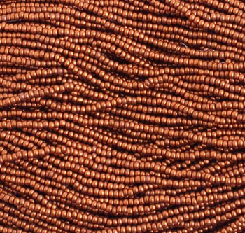 1 Hank of 11/0 Metallic Dark Copper Seed Beads