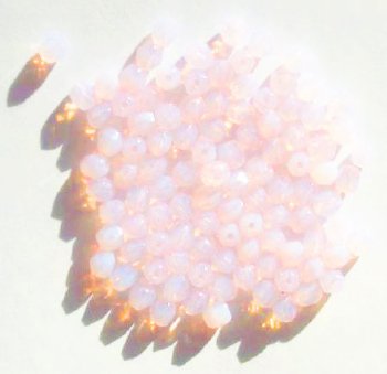 100 4mm Faceted Light Pink Opal Firepolish Beads