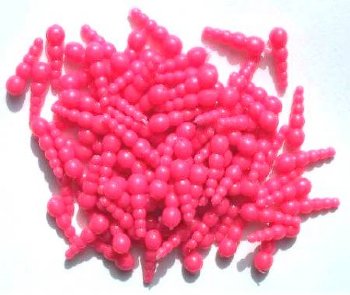 100 19mm Acrylic Dragonfly Bodies - Opaque Hot Pink