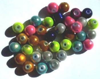 34 8mm Round Mixed Miracle Beads