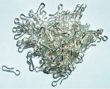 100 14mm Plain Silver Hooks