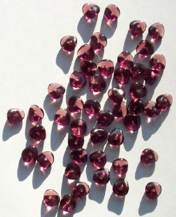 50 4x9mm Amethyst Wavy Disk Beads