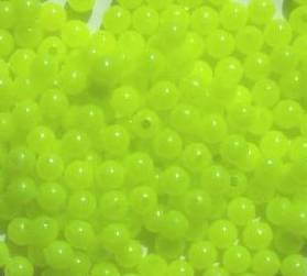 200 5mm Acrylic Opaque Yellow Round Beads