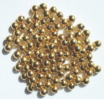 100 8mm Acrylic Metallic Gold