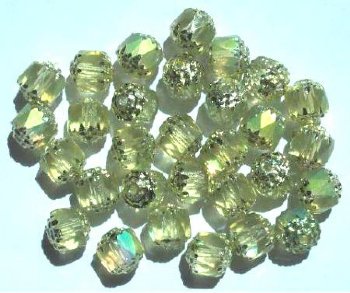 30 8mm Cathedral Coated Lemon Lime AB