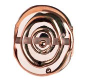 1 17x20x8mm Light Amethyst with Bronze Swirl Lampwork Disk
