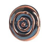 1 17x20x8mm Montana with Bronze Swirl Lampwork Disk