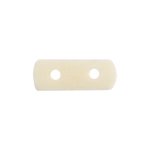 20 21x8x4mm White Bone Two Hole Bar Spacer Worked On Bone Bead