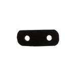 20 21x8x4mm Black Bone Two Hole Bar Spacer Worked On Bone Bead