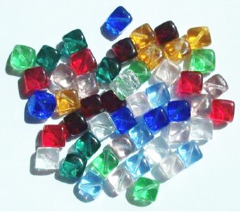 50 8mm Diagonal Hole Cube Beads Mix Pack