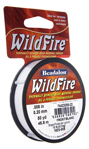 Beadalon Wildfire .008 50yds Frost White