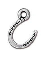 1 17.5mm TierraCast Antique Silver Horseshoe Pendant