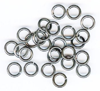 25 8mm Tierra Cast Gunmetal Jump Rings