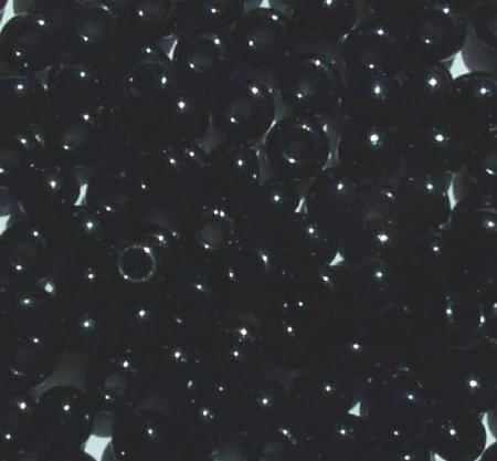 20 Gram Vial of 2/0 Opaque Black Seed Beads