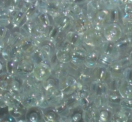 20 Gram Vial of 2/0 Transparent Crystal AB Seed Beads