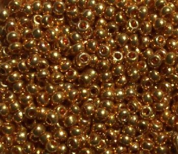 50g 8/0 Metallic Gold Seed Beads