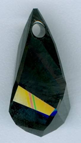 1 18mm Swarovski Jet Helix Pendant