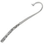 1 12cm Antique Silver Pewter Floral Bookmark