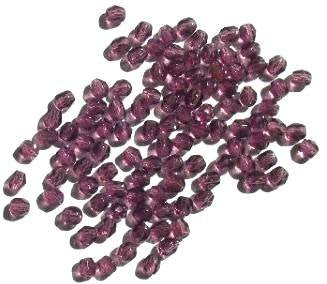 100 4mm Faceted Amethyst