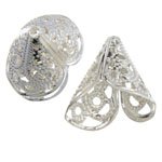 10 12x15mm Silver Plated Filigrae Cones