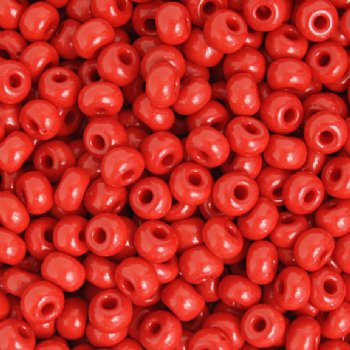 20 Gram Vial of 2/0 Opaque Red Seed Beads