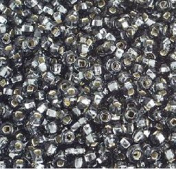 50g 8/0 Silverlined Grey Seed Beads
