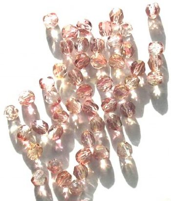50 6mm Faceted Rainbow Topaz Beads