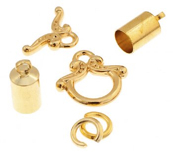 Kumihimo Gold Bow Toggle Starter Findings Kit