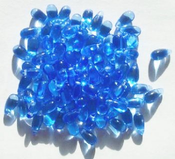 50 5x10mm Transparent Sapphire Drop Beads
