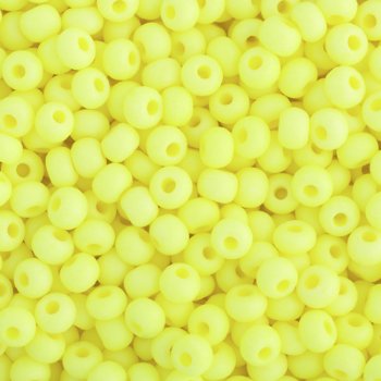 50g 6/0 Opaque Matte Neon Yellow Seed Beads