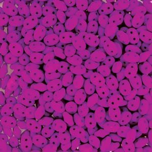DUO-525125 - 10 Grams Neon Violet 2.5x5mm Superduo Beads