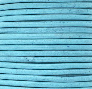 25 Meters of 1.5mm Aqua Leather Cord