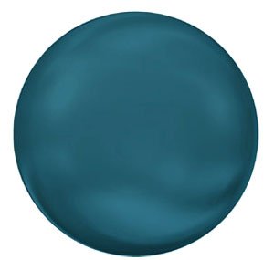 1, 14mm Petrol Swarovski Coin Pearl Bead