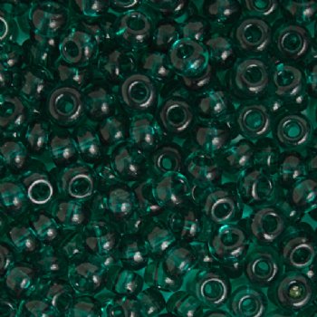 20 Gram Vial of 2/0 Transparent Teal Seed Beads