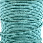 25 Meters of 1mm Turquoise Blue Waxed Cotton Cord