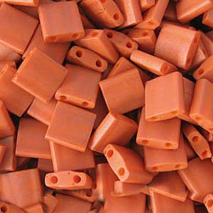 TL2315 5.2 Grams Opaque Matte Burnt Sienna Two Hole Miyuki Tila Beads