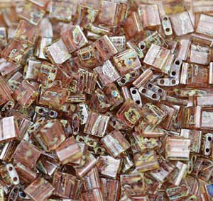 TL4505 5.2 Grams Transparent Light Smoke Topaz Picasso Two Hole Miyuki Tila Beads