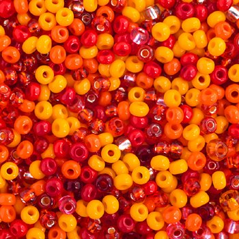 50g of 8/0 Fiery Sangria Multi Mix Seed Beads
