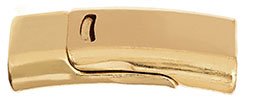 1 25.5x12.5mm Gold Plated Magnetic Curved Clasp