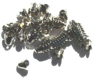 50 8mm Nickel Plated Tulip Bead Caps