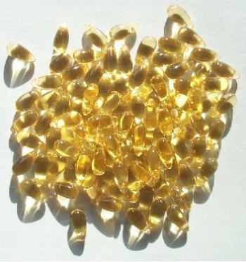 50 5x10mm Transparent Topaz Drop Beads