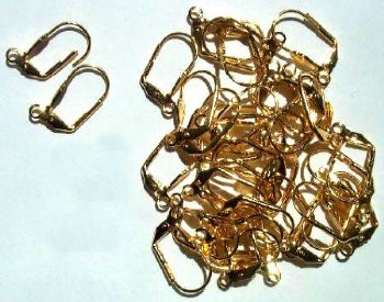 10 Pairs of Gold Plated Lever Back Earrings with Shell